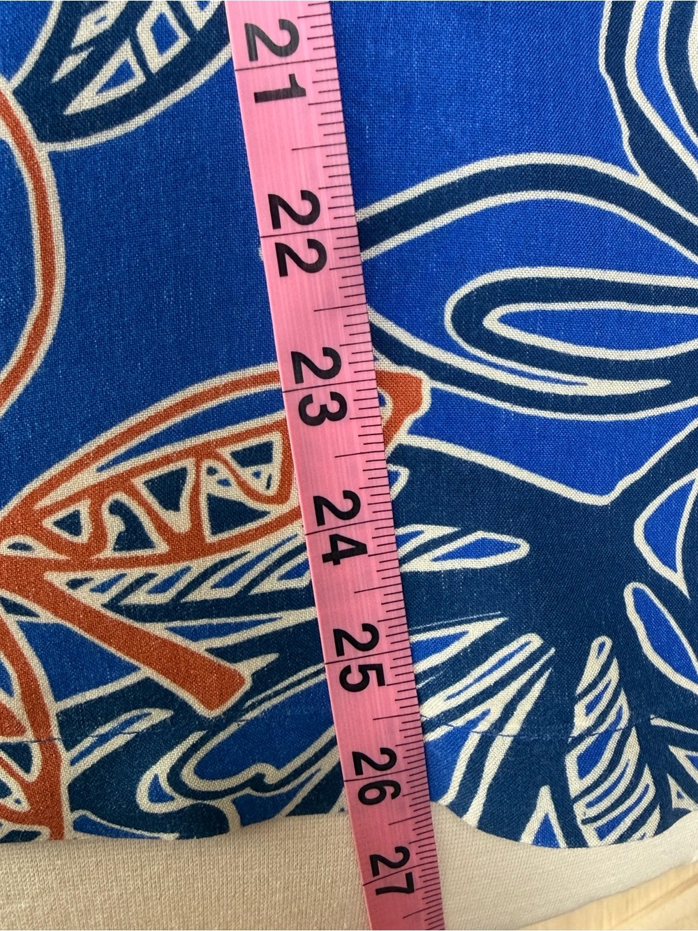 Zara Tropical Print Camp Collar Button Front Shirt‎ Blouse Blue Orange Women's S - Picture 8 of 10